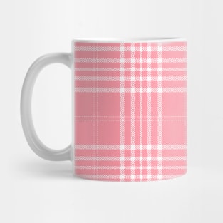 Pink and White Tartan Plaid Pattern Mug